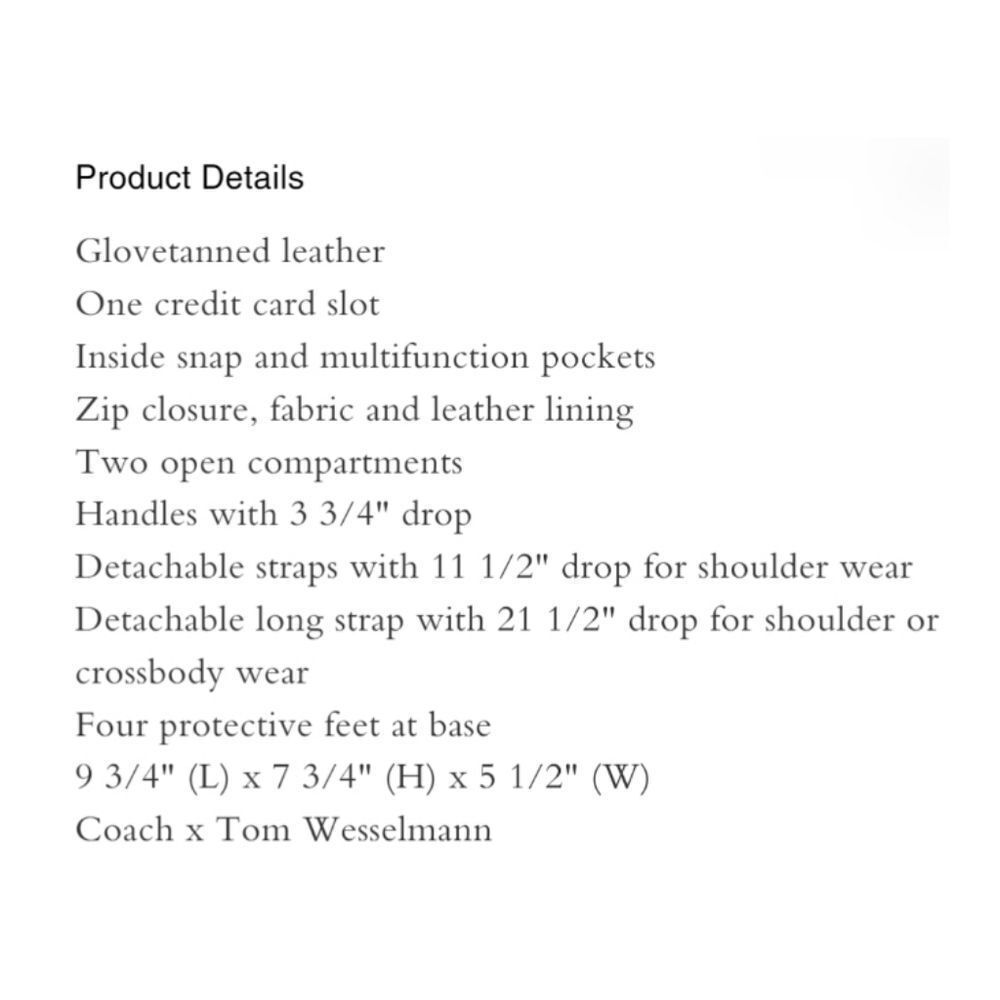 RETAIL Coach Cream Smooth Leather Rogue 25 X Tom Wesselmann  Cosmetics Print - Picture 8 of 16